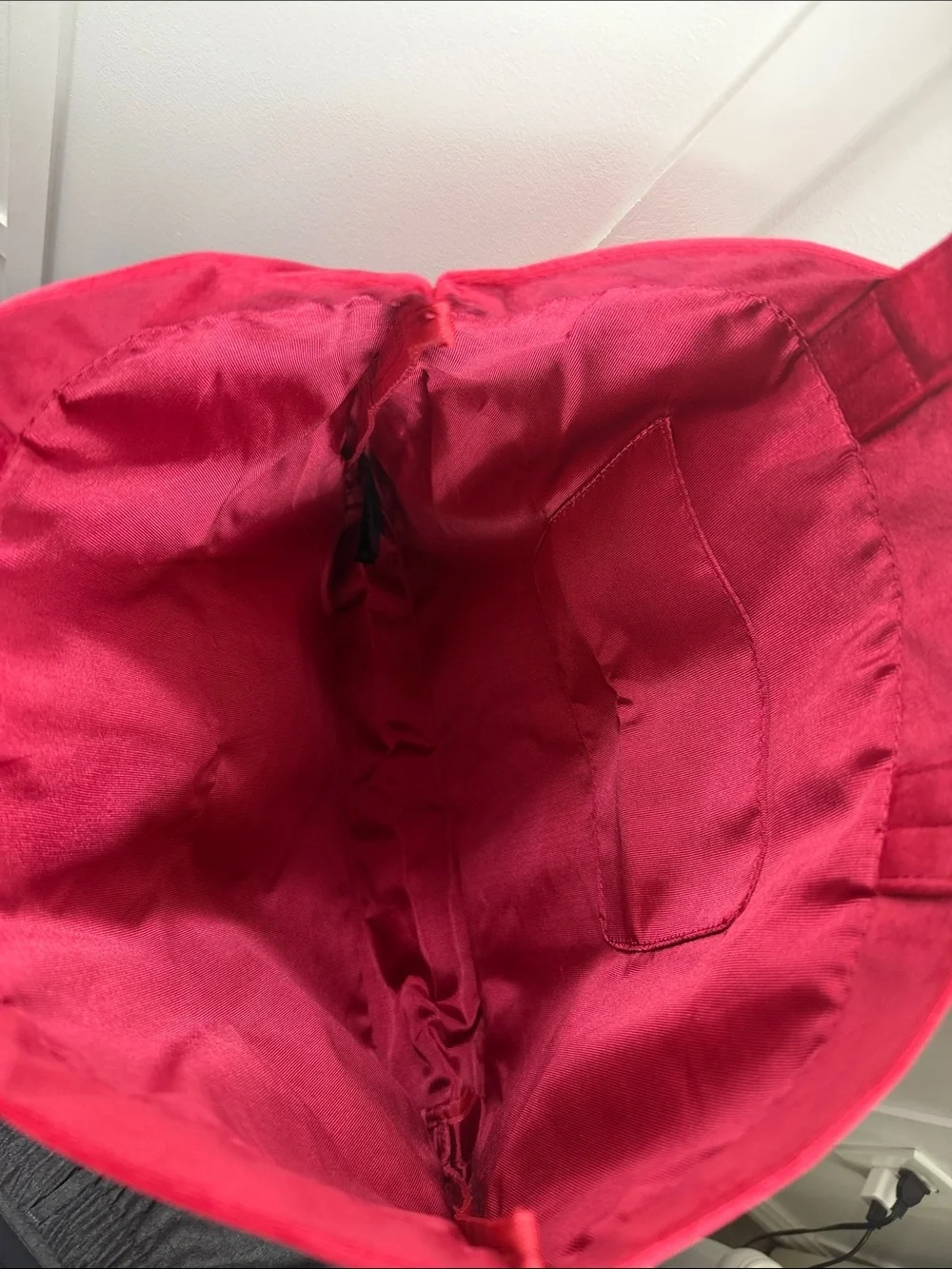 MaxMara Red Velvet Tote Bag with Monogram